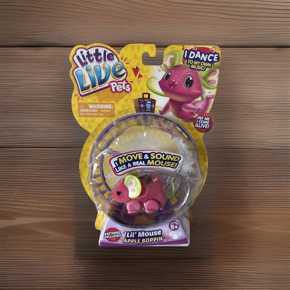 LITTLE LIVE PETS Lil' Mouse Apple Boppin' Sealed Series 1 2014 Sealed Pink Moose